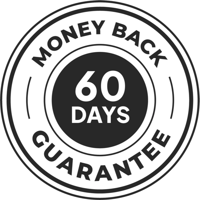 HoneyBoost 60-day money-back guarantee badge
